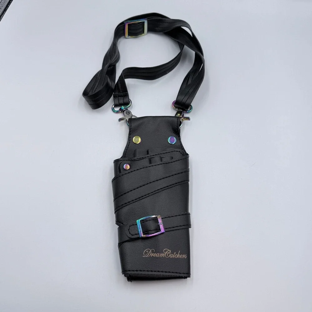 DreamCatchers Black Shear Scissor Holster Iridescent Hair Stylist Tool Pouch